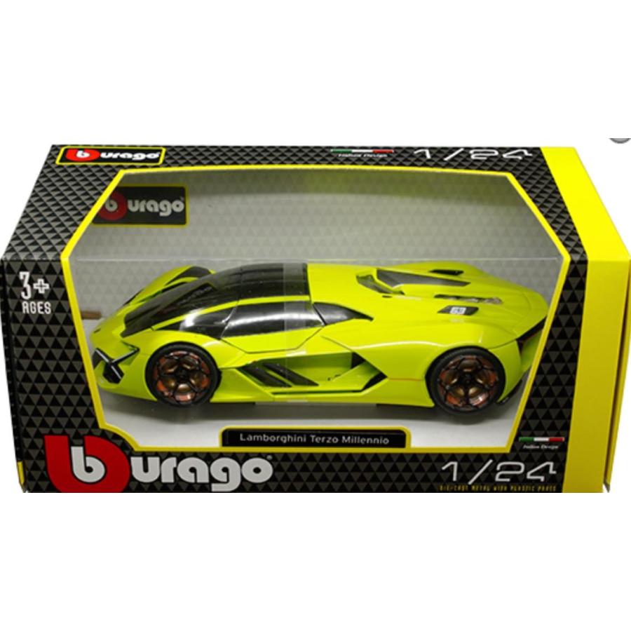 ミニカー 1/24 ブラゴ ランボルギーニテルツォミッレニオ ネオン