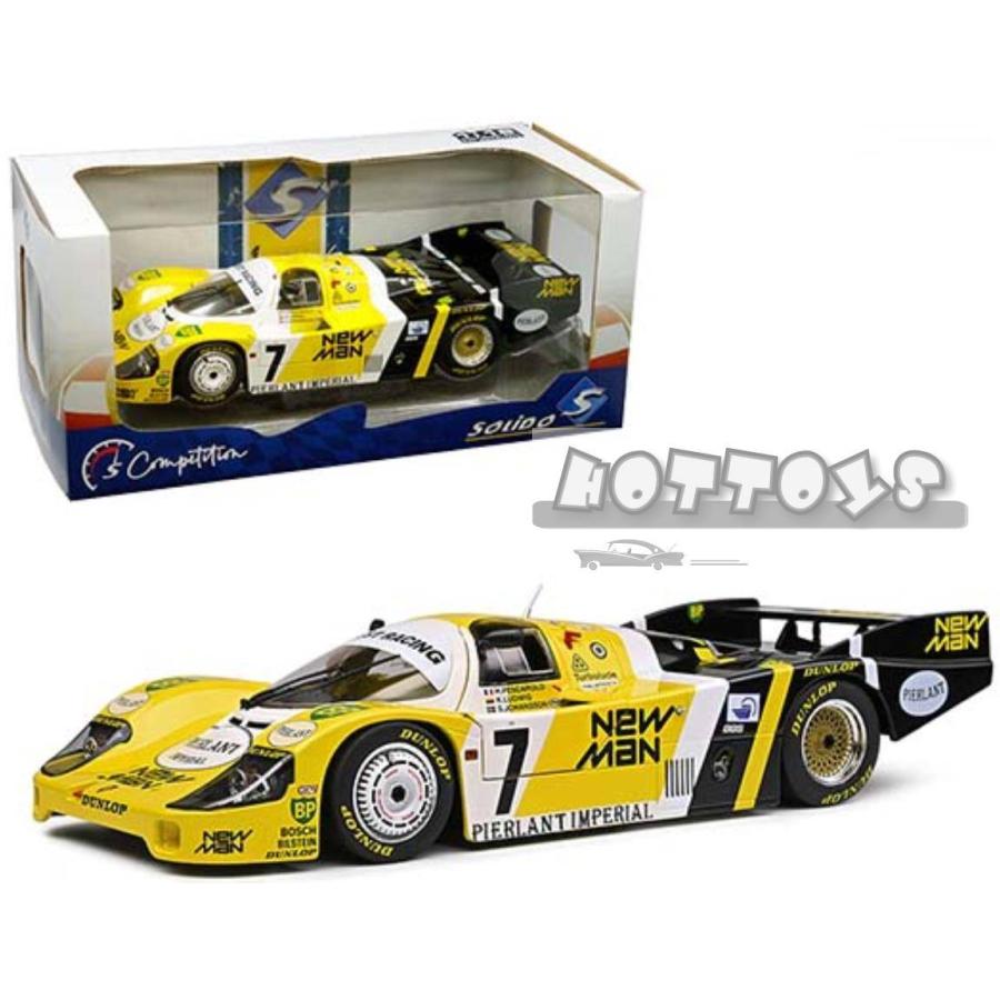 ミニカー Solido 1/18 ルマン ポルシェ 956 ＃7 白黄色 Porsche 956LH