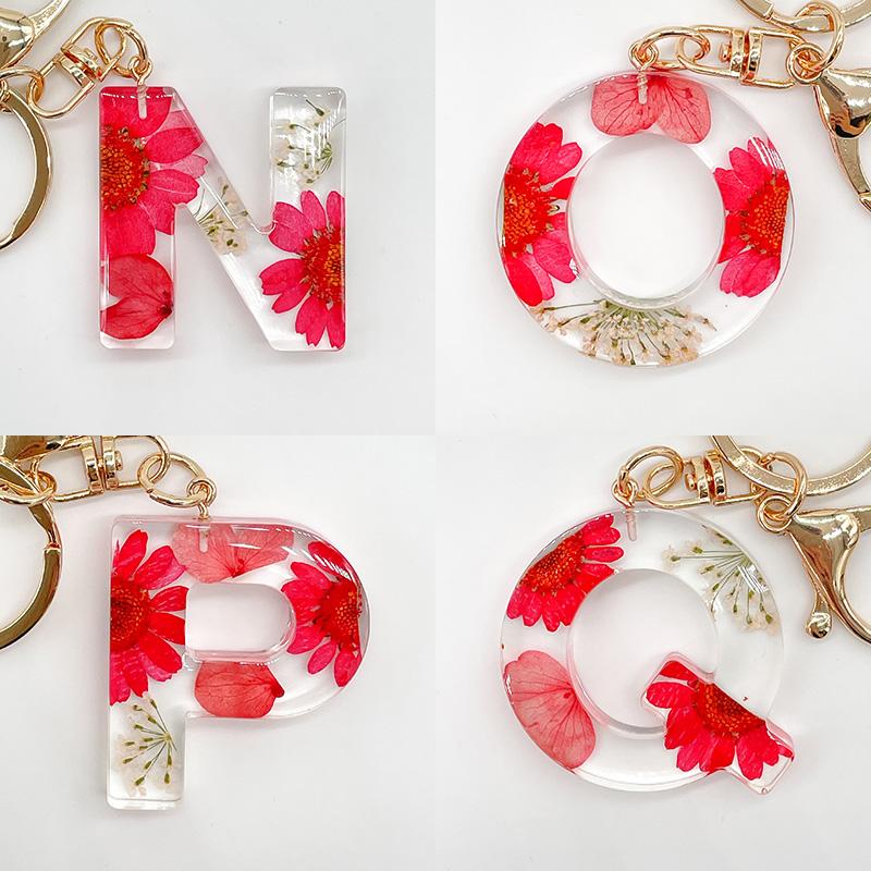 最大P14倍 2/25限定】イニシャルキーホルダー レッド N〜Z ハー