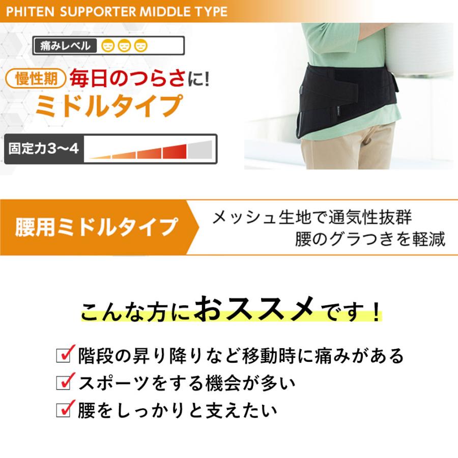 Phiten（ファイテン） ファイテンサポーター メタックス 腰用ミドル