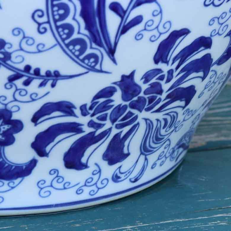 水鉢 大型 陶器 13号 ヒマワリ 白 火鉢 鉢カバー プランターカバー