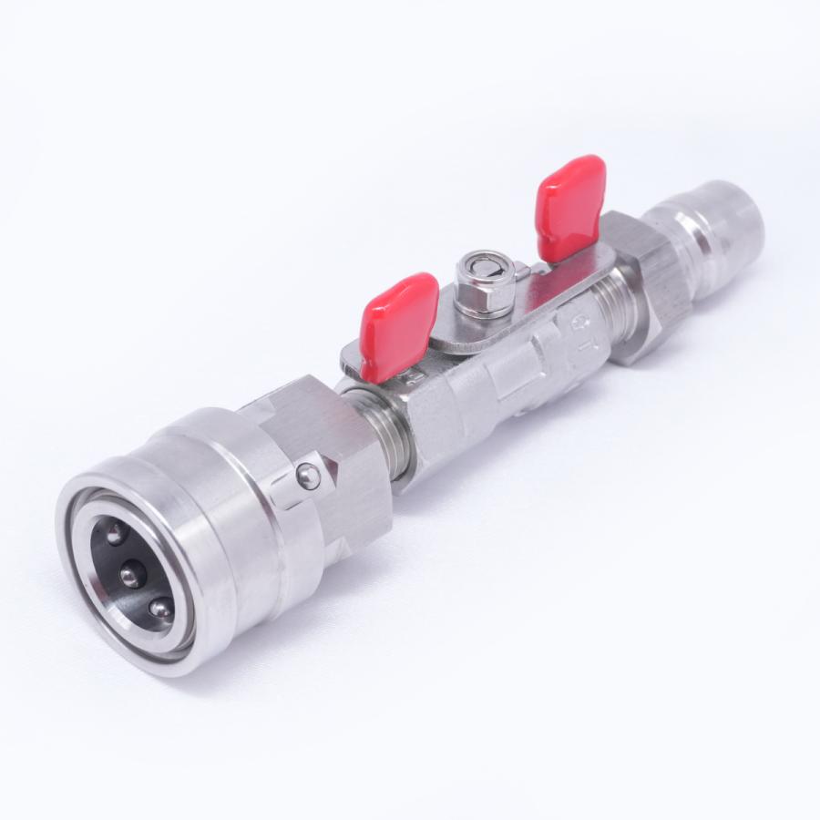 3/8カプラ付 蝶ハンドルボールバルブ ステンレス製 : ホース屋 ヤフー