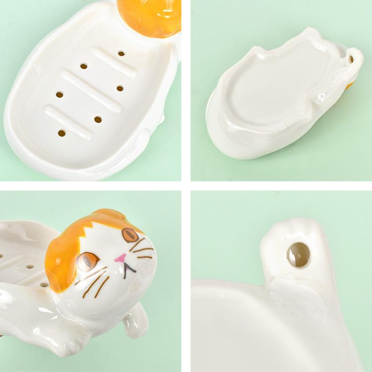 セトクラフト ソープディッシュ 陶器 おしゃれ 猫 グッズ 雑貨 石鹸