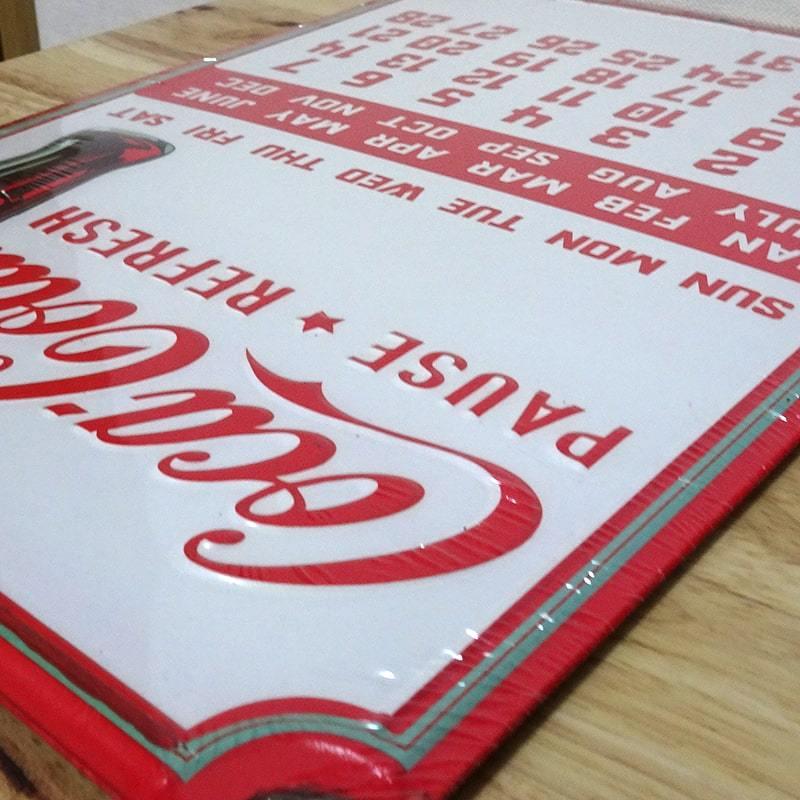 Coca Cola（コカコーラ） ブリキ看板 ビンテージ エンボスメタルサイン