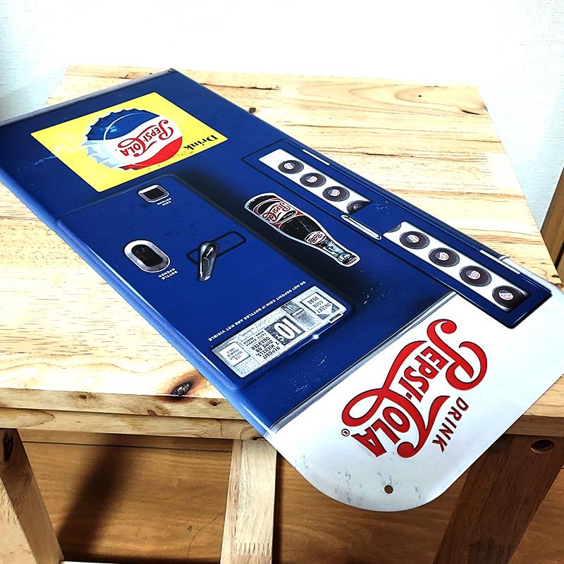 PEPSI（ペプシ） ブリキ看板 コーラ ボトル エンボスメタルサイン