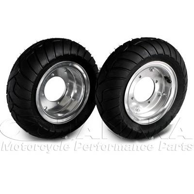 6インチアルミホイール/タイヤ前後セット 田中商会 モンキー（MONKEY