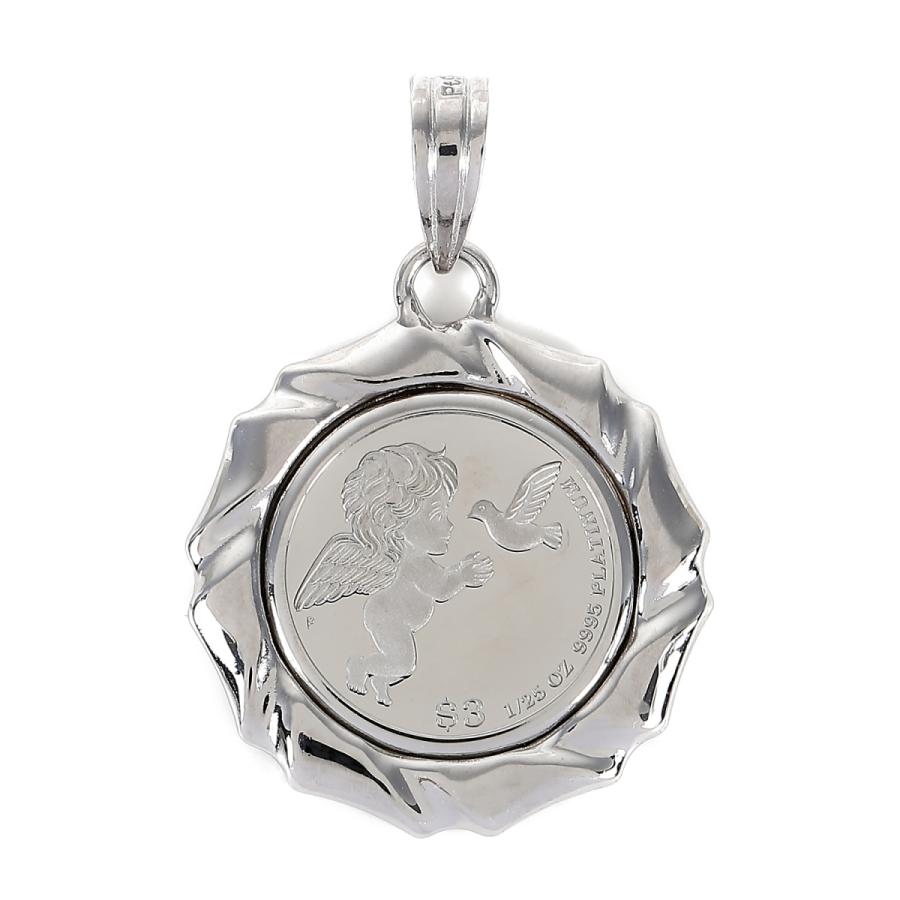 純プラチナ エンジェル 1/25oz コイン ペンダントトップ デザイン枠