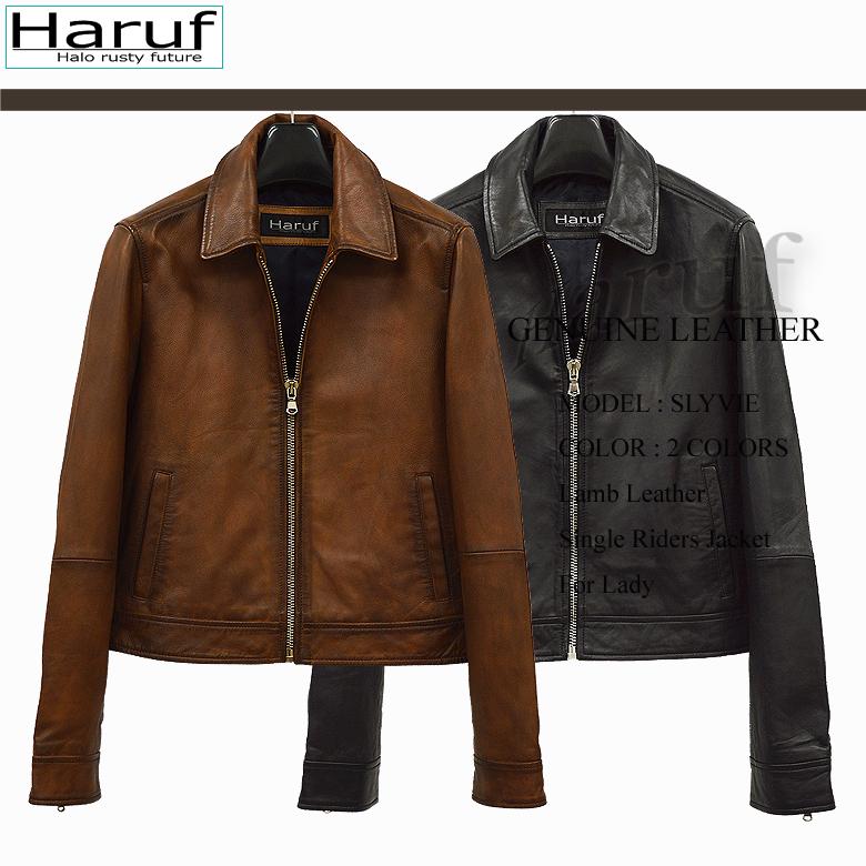 Haruf（ハルフ） レザージャケット シングルライダースジャケット