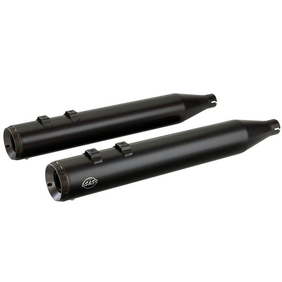 S&S グランドナショナル スリップオンマフラー ブラック : HD-PARTS