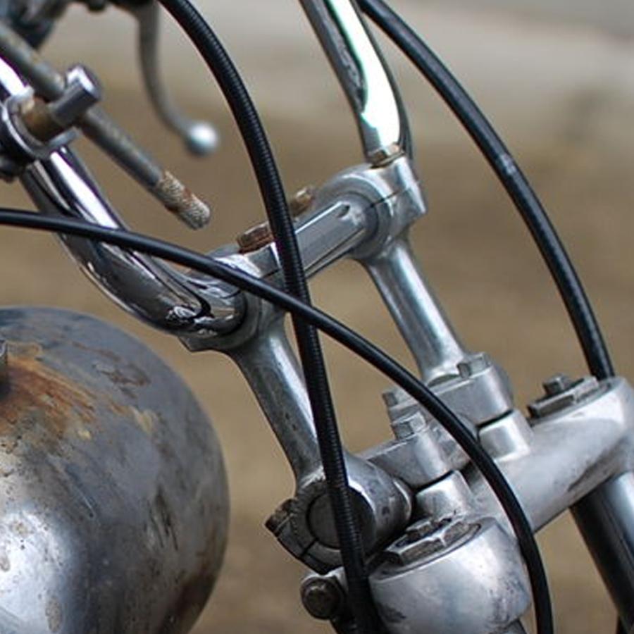 ハーレードッグボーンライザーセット クローム 4インチ : HD-PARTS