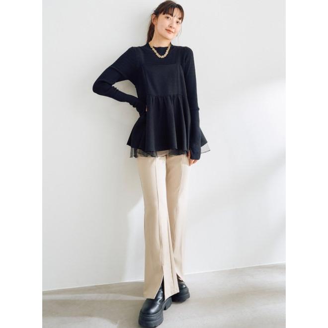 ココディール（COCO DEAL） (セール50%OFF) ネップツイードペプラム