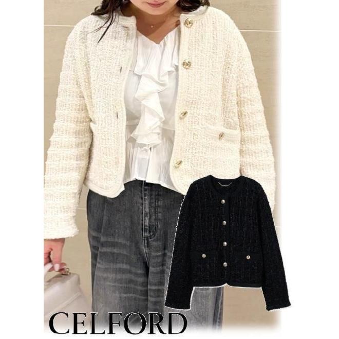 CELFORD（セルフォード） (10%OFF&300円OFF) ツイードニットジャケット