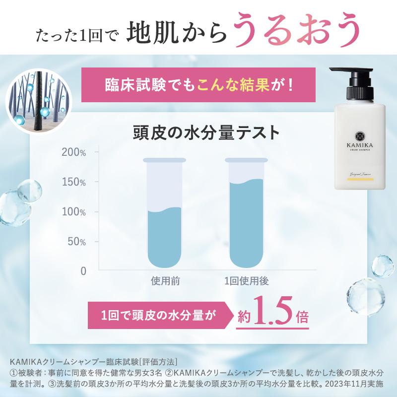 KAMIKA 公式 10％OFF ベルガモットジャスミンの香り 黒髪クリーム