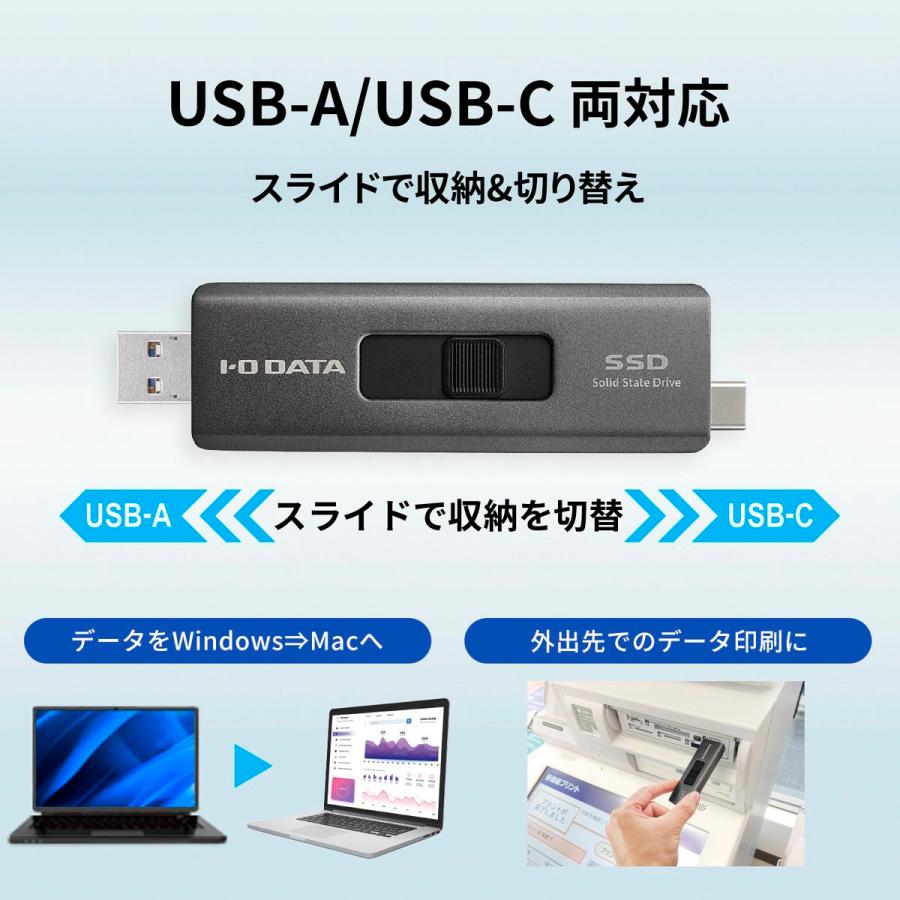 I-O DATA（アイ・オー・データ機器） USB-A&USB-Cコネクター搭載