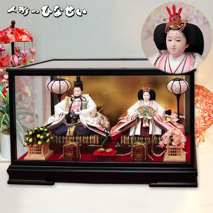 真多呂雛人形セット ガラスケース付き 真多呂雛人形セット ガラス