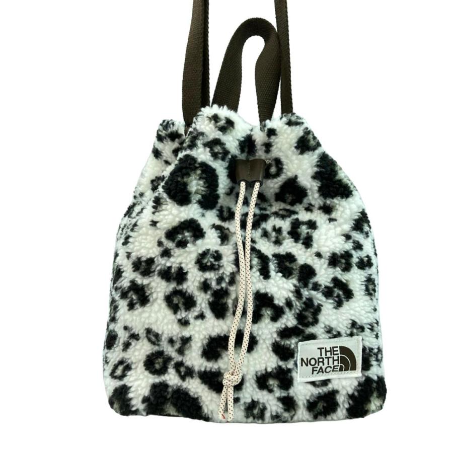 美品 ザ・ノースフェイス ボア巾着ショルダーバッグ レオパード柄