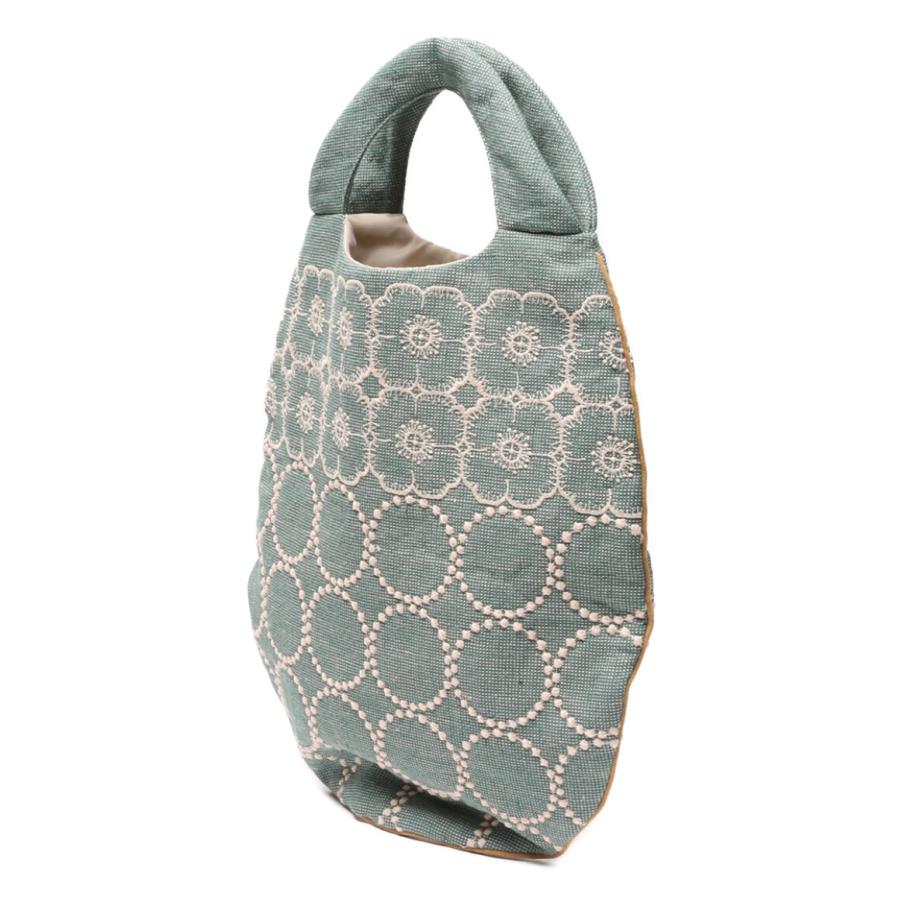 美品 ミナペルホネン ハンドバッグ エッグバッグ tambourine×anemone