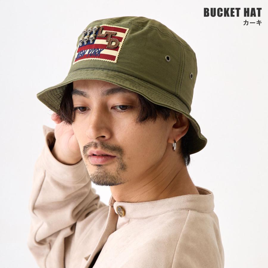 バケットハット無地＆迷彩 つば 短い ワイルド 57cm スカル hat-1309