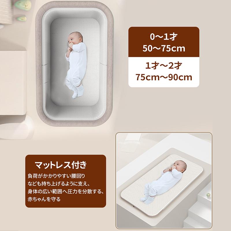 HZDMJ ベビーベッド 折りたたみ ミニ 持ち運び ゆりかご 多機能 添い寝