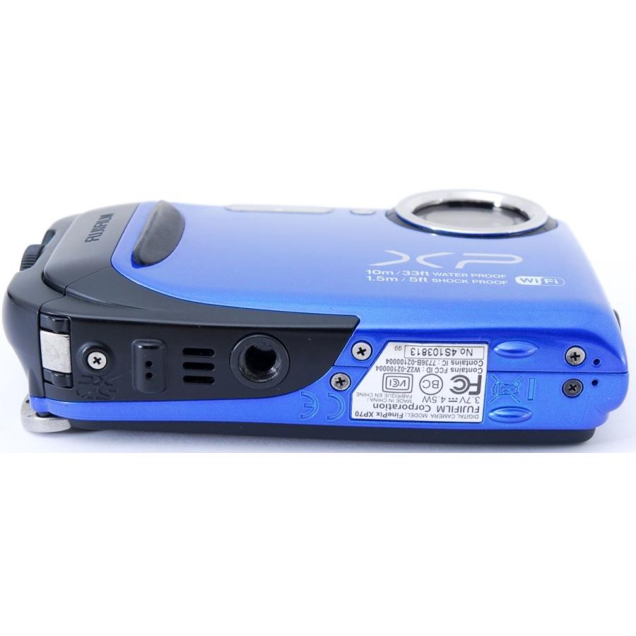 動作品 FUJIFILM FinePix XP200 ブルー コンデジ 防水防塵 富士