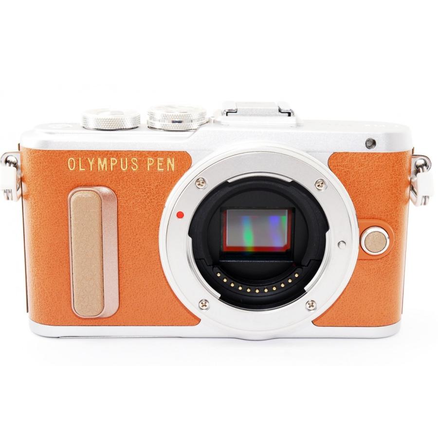 OLYMPUS PEN オリンパス ミラーレス E-PL8 レンズキット ブラウン 中古