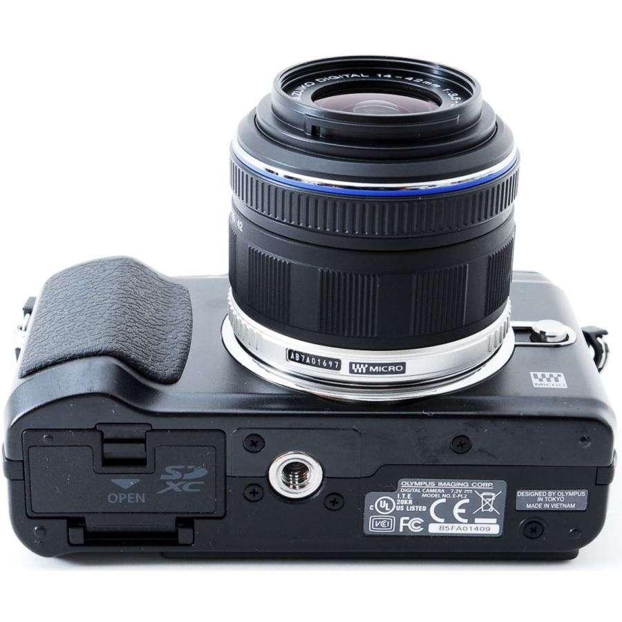 OLYMPUS PEN オリンパス ミラーレス Lite E-PL2 ブラック レンズキット
