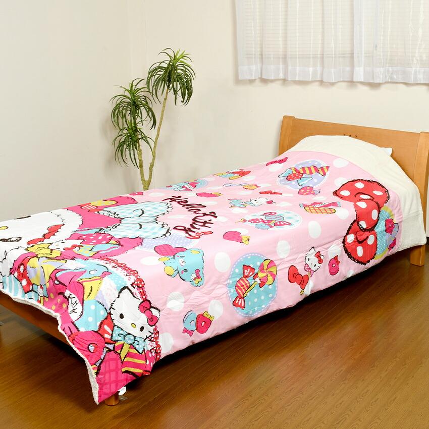 ハローキティ ハローキティ シープ調毛布布団 シングルサイズ G-73