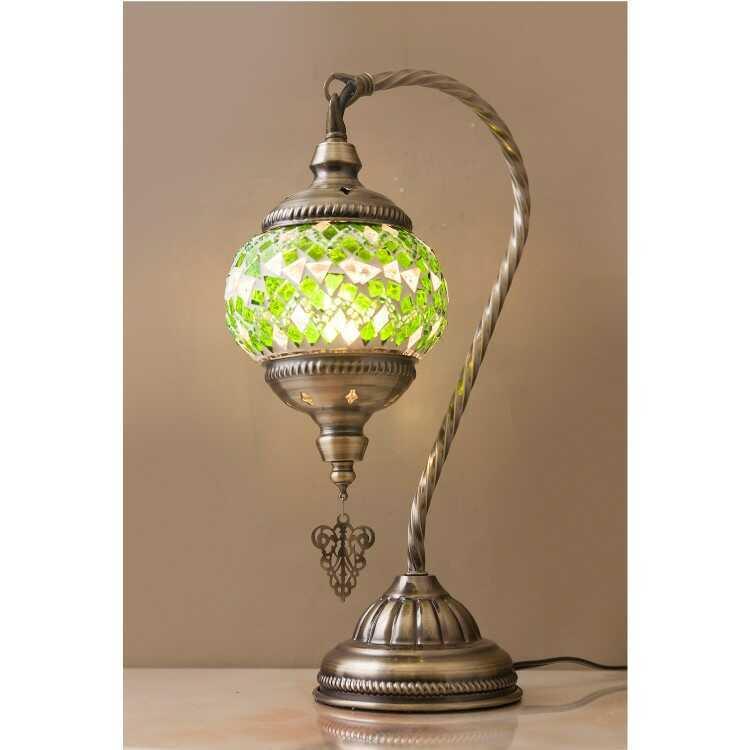 テーブルランプ 卓上ライト グリーン ガラス モザイクガラス おしゃれ