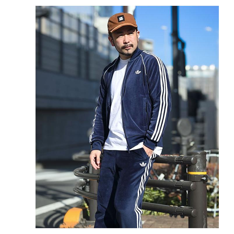 adidas Originals アディダス ジャージー ジャケット メンズ ベロア