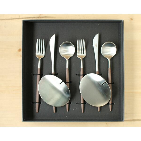 Cutipol（クチポール） ゴア ブラウン デザートセット + カトラリー