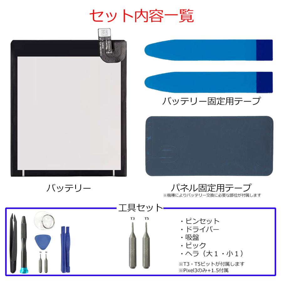 Google Pixel 4a4G 互換バッテリー 工具セット 交換 PSE準拠 1年間保証