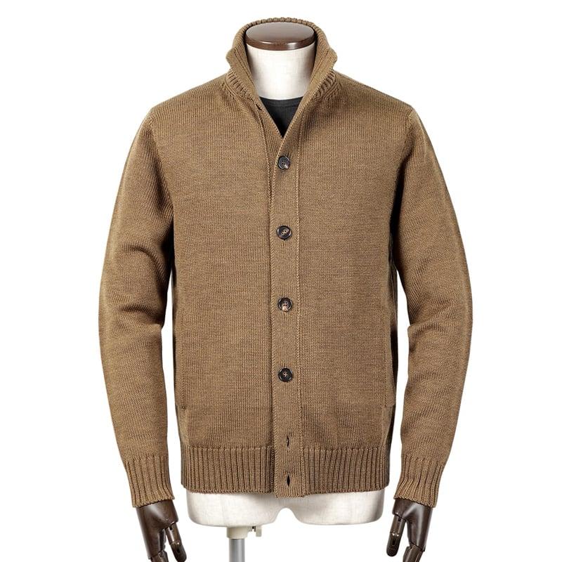 ZANONE（ザノーネ） ウール5ゲージスタンドカラーニットカーディガン