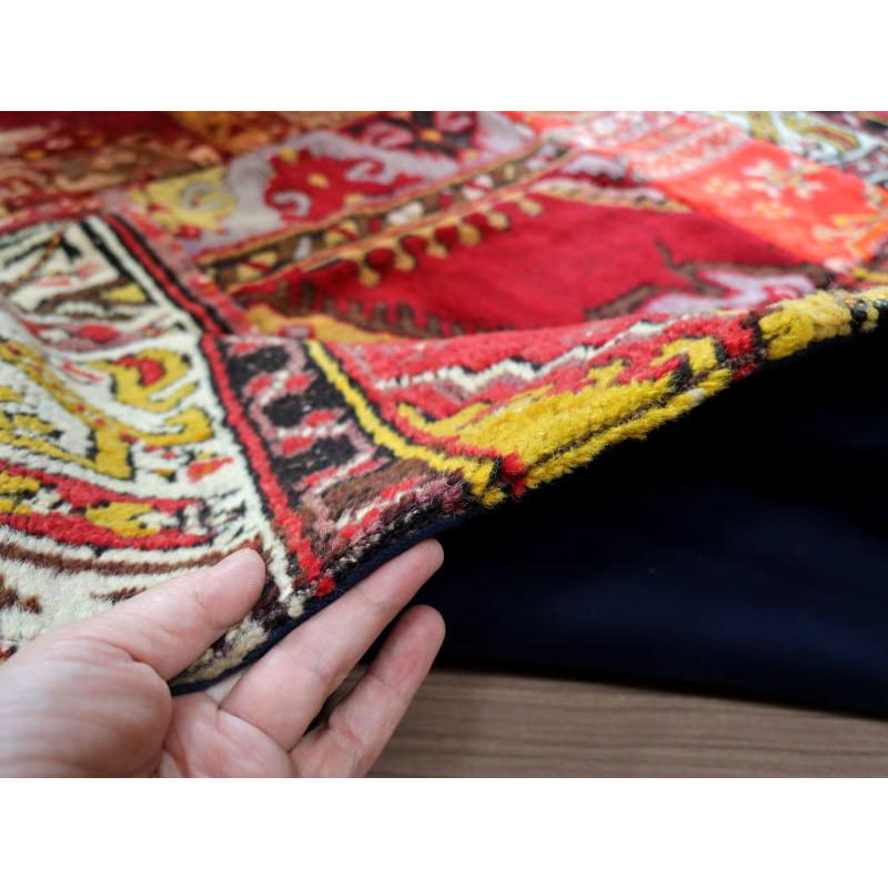 パッチワークラグ トルコ手織り絨毯 216x120cm アナトリアの