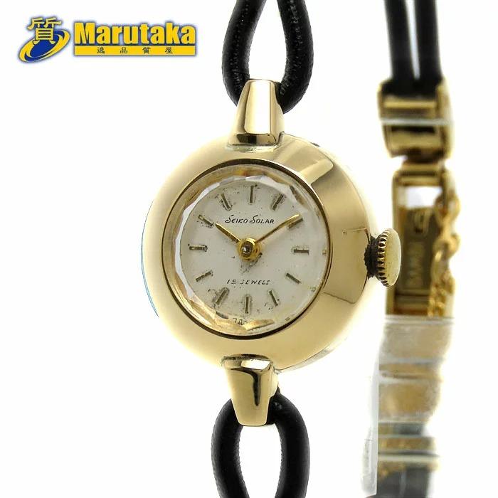 SEIKO（セイコー） ソーラー K18 手巻 レディース 750 YG アンティーク