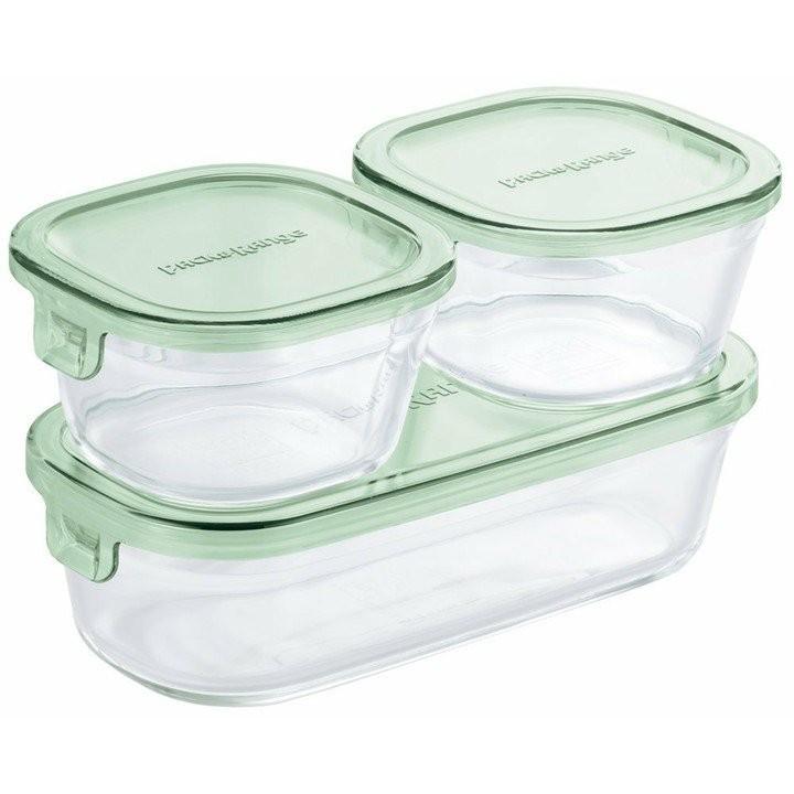 iwaki（イワキ） 保存容器 耐熱ガラス おしゃれ パック＆レンジ 角型 3