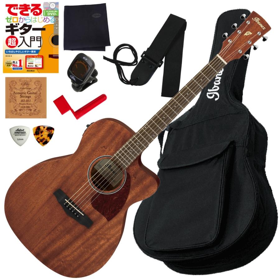 調整済で弾きやすい Ibanez / PC12MHCE アコギ初心者セット : 伊藤楽器