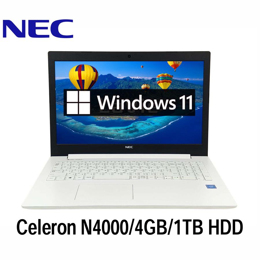 LaVie Note Standard NEC LAVIE NS150/K 15.6型 Celeron N4000/4GB/1TB