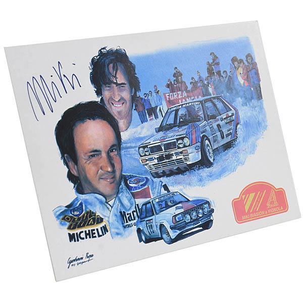 ランチア マルティニ レーシング Miki BIASION直筆サイン入りポスト
