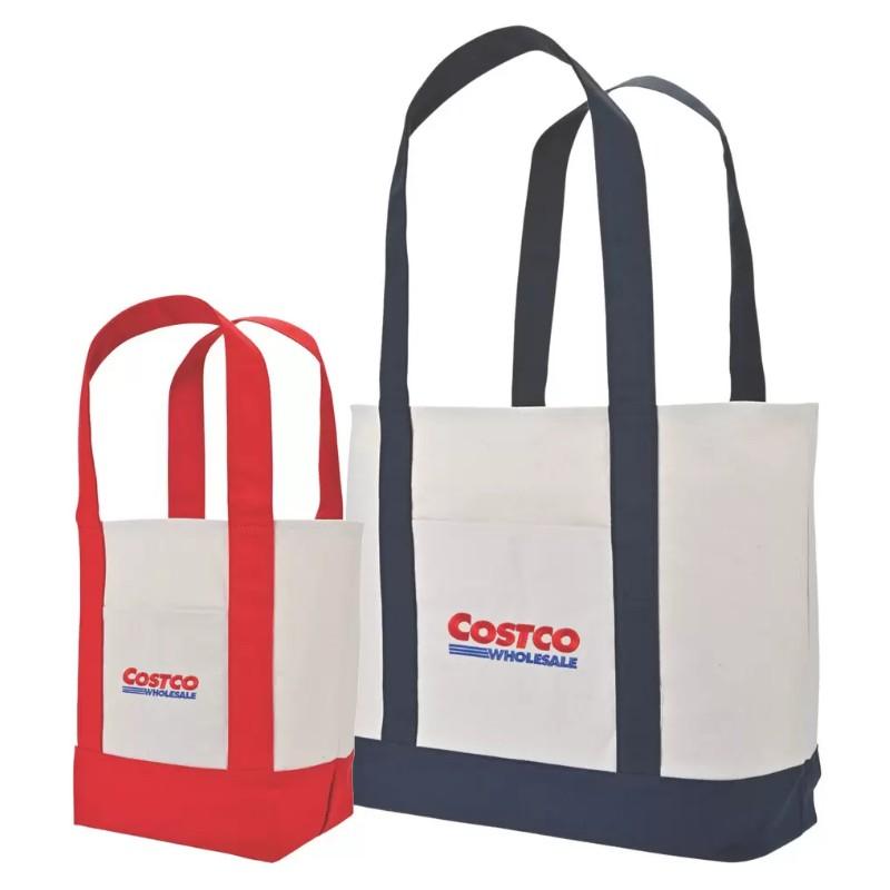 コストコ（Costco） キャンバストートバッグ 2枚セット 大（ネイビー