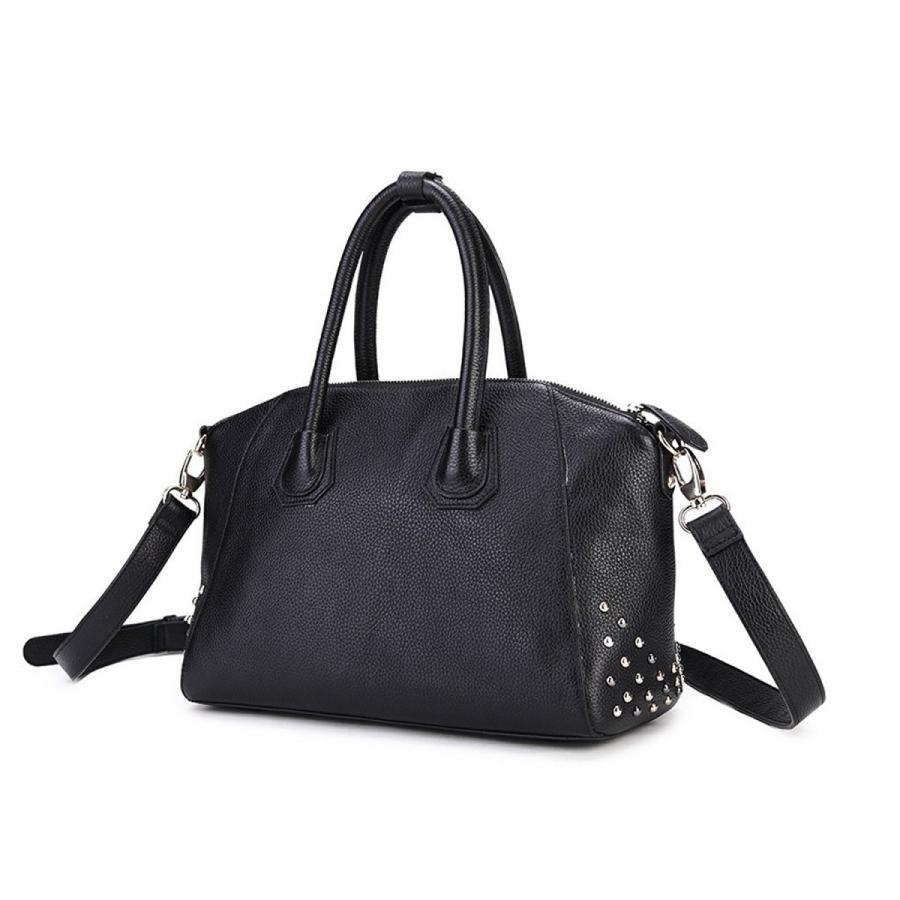 特別セール品】パンクファッション 本革2way スタッズバッグ ボストン