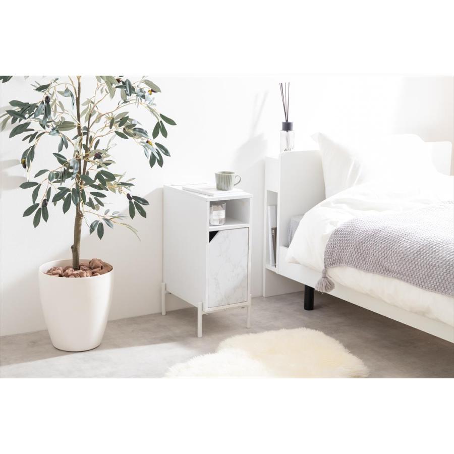 サイドテーブル USBポート コンセント付 幅20cm Wi-Fiルーター収納