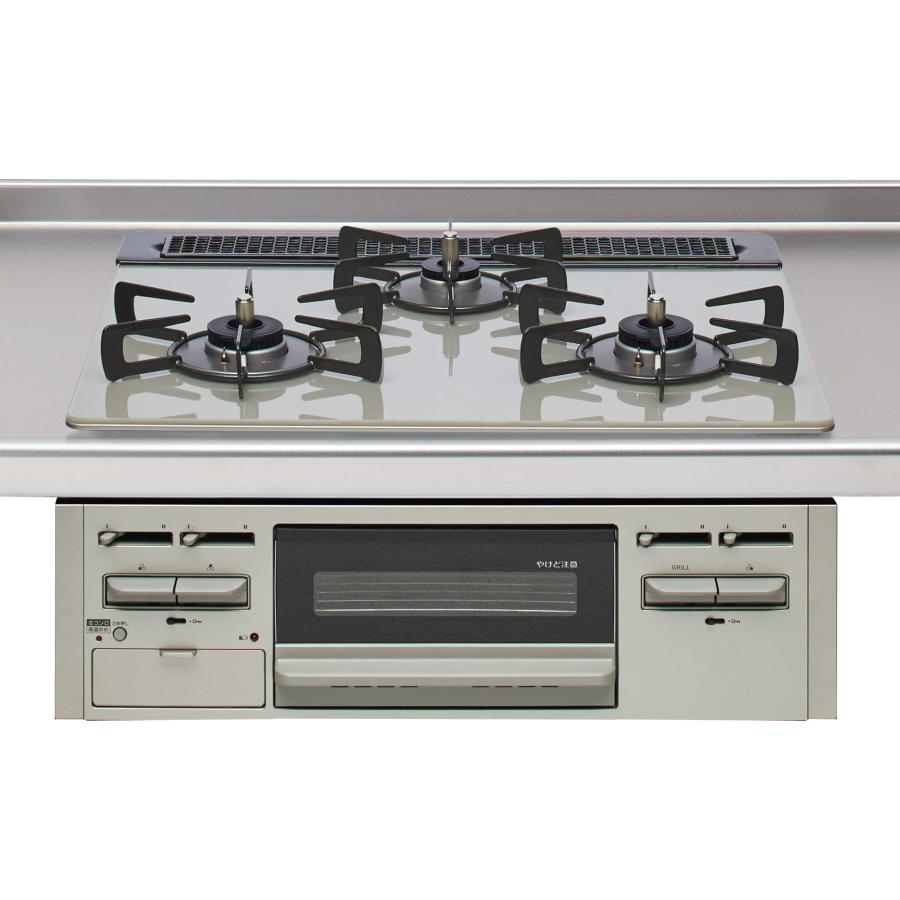 クリナップ ガスコンロ ZGFVK6R22XSS-K ガラストップコンロ 3口コンロ