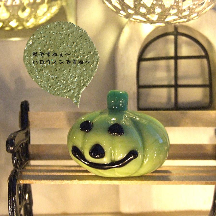 ガラス細工 ミニチュア ハロウィン パンプキン ゴースト 雑貨 置物