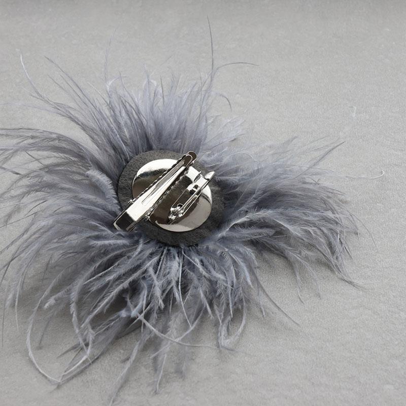 Jewel VOX コサージュ ブローチ フェザー 羽 オーストリッチ