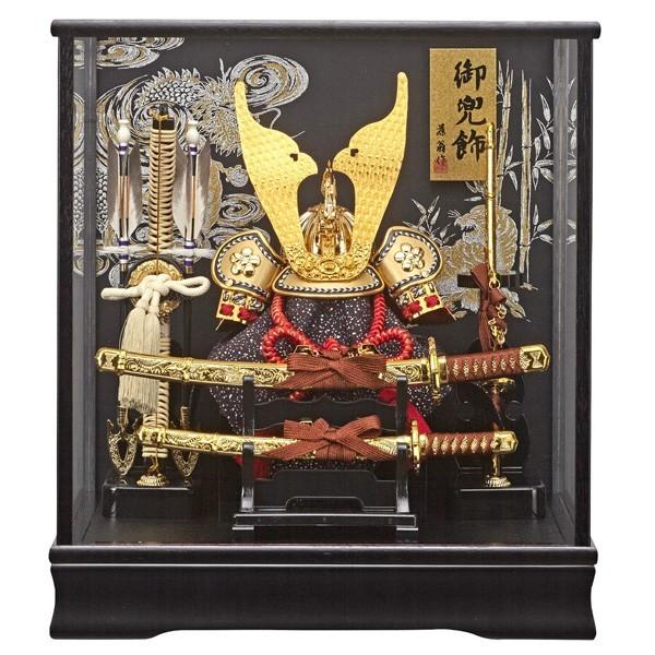 五月人形 兜飾り コンパクト 兜 ガラスケース飾り kabuto 富岳 165-712