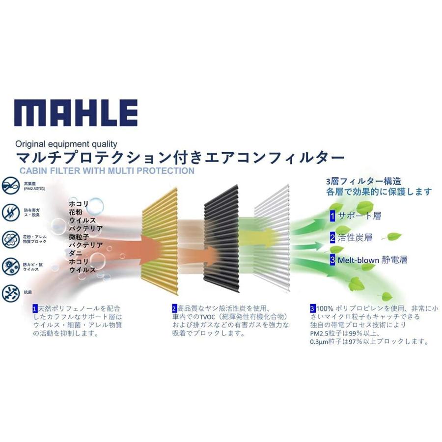 マツダ（Mazda） CX-30 MAZDA3 MX-30 エアコンフィルター MAHLE マーレ