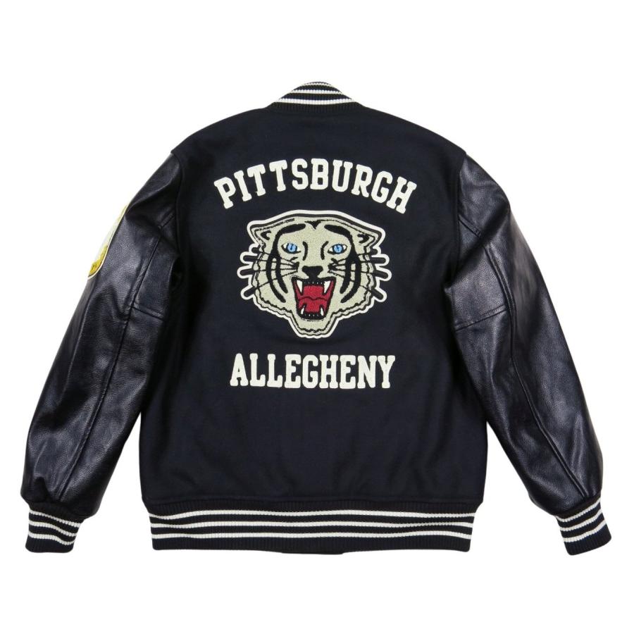 HOUSTON（ヒューストン） さがら刺繍 CAT PUレザー × メルトンウール