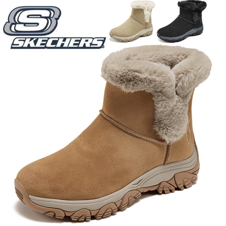 SKECHERS（スケッチャーズ） レディース ブーツ ショート 冬 軽量 幅広