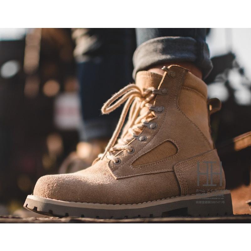 ホームアイホーム ブーツ メンズ 本革 スエード ワークブーツ 冬