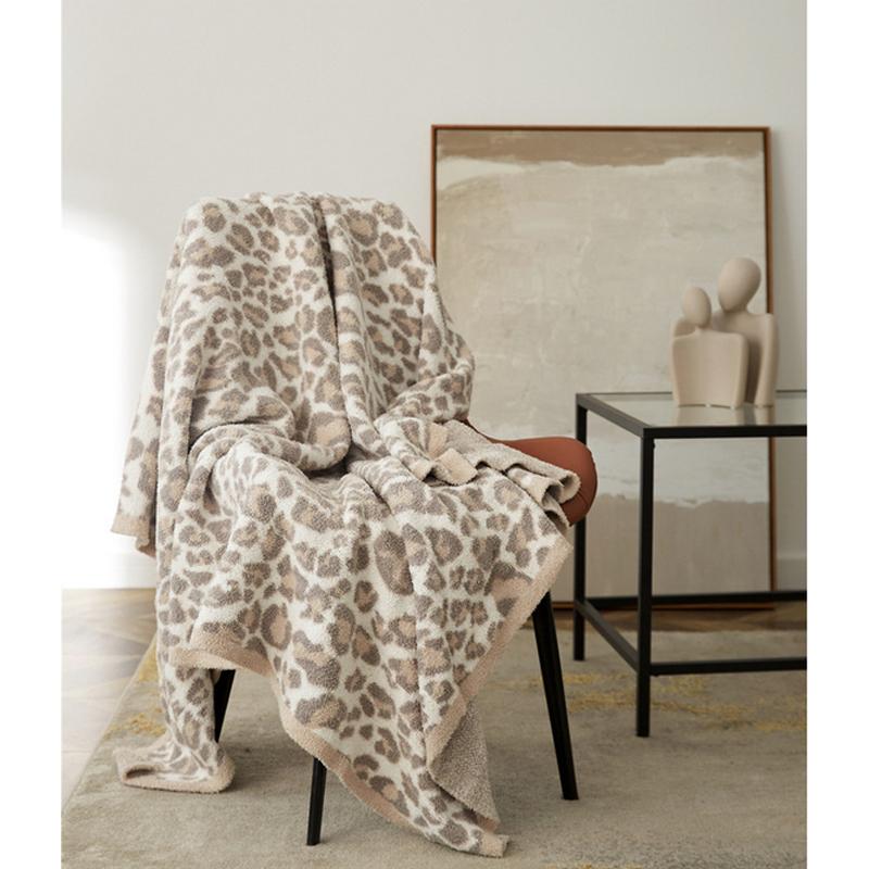 毛布 ブランケット ひざ掛け あったか ヒョウ柄 フリース 130*160